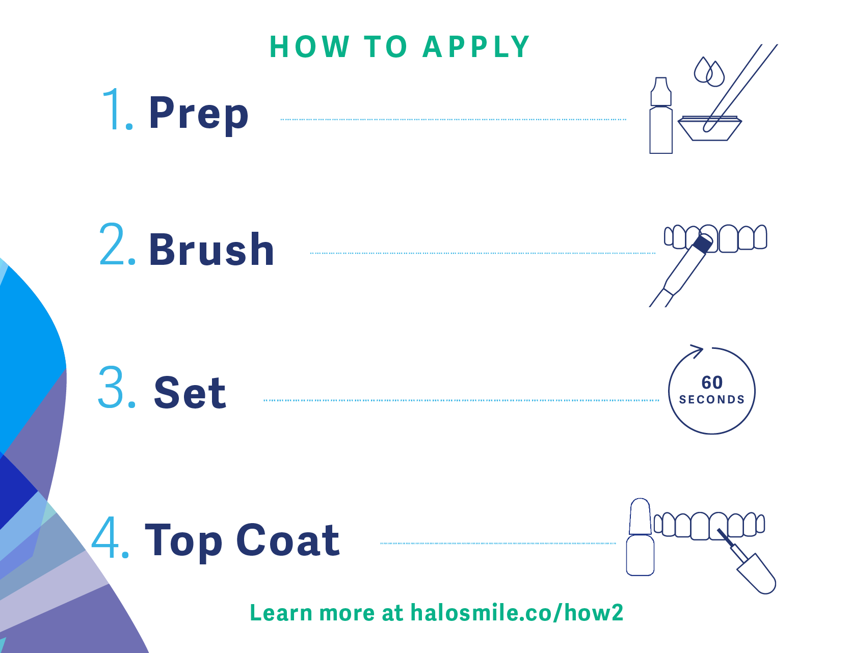 How to apply Halo Smile teeth paint. Instantly white teeth. 